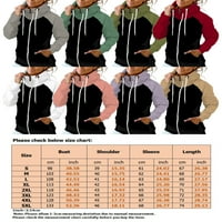 Paille Ladies сплитащи се торбисти суичър ежедневни зимни суичъри с джобове есен пуловер Кардиган Светло зелено 5XL