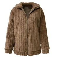 Женско есен зимно модно яке топли палта изпреварва пролетта зима и райета жилетка с късо палто каки м