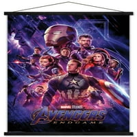 Marvel Cinematic Universe - Avengers - Endgame - Плакат за един лист стена с дървена магнитна рамка, 22.375 34
