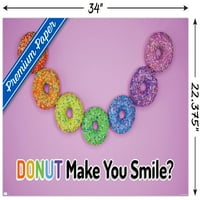 Плакат за стена Rainbow Donuts, 22.375 34