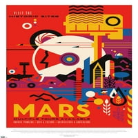 - Плакат за стена на Mars Travel Poster, 22.375 34