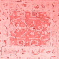 Ahgly Company Machine Измива се закрито правоъгълник ориенталски червени традиционни килими, 8 '12'
