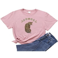 Lumento жени лято основна плажна туника блуза небрежна тениска с къси ръкави за печат на животни