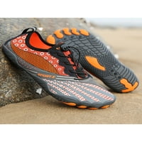 Oucaili дамски мъжки плажни обувки за обувки с водни обувки бос аква чорапи против приплъзване на бързи сухи маратонки сърф оранжево 10