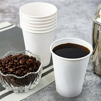 Хартиени чаши бяла чаша кафе за еднократна употреба с капаци горещи пиещи парти чаши чаши Oz