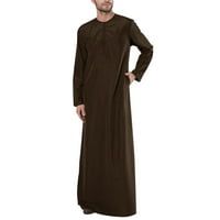Мъжки папцрой небрежен свободен арабски риза с дълъг ръкав в Дубай с дълъг ръкав