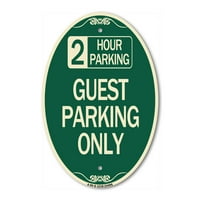 Дизайнерски дизайнер на надписи Овален серия Знак - Часов паркинг само за паркиране на гости