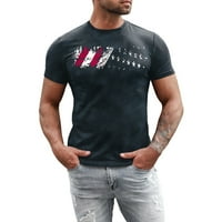 Мъжки тениски Деня на независимостта Лятна модна ежедневна 3D дигитална печат с къси ръкави ризи за мъже