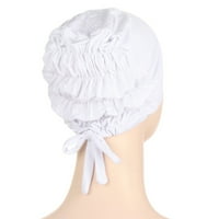 iopqo бейзболни шапки дамски обратими регулируеми мъниста шапка шапка за рак на рак за увиване на капачки за сън сатен облицовани капаци на косата нощна карта бяло