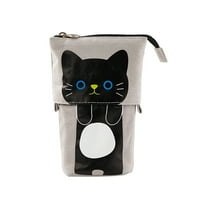 Fnochy обратно към училищна котка плъзгащ се калъф BO уникален дизайн телескопичен молив чанта за канцеларски материали