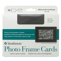Creative Cards Strathmore, пълен размер, флуоресцентно бяло с Deckle, 10 pkg