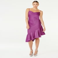 Дамска асиметрична рокля от Сатен на Руфа Ками, размери ХС-ХСЛ