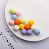 Kisor Acrylic Round Beads Кръгли висулки за прелести за DIY гривна Колие за обица на бижута, W#лилаво