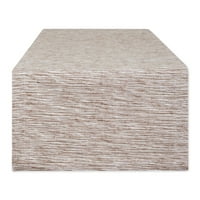 Кожен кафяв и бели тонални рециклирани памучни памучни ребрени ребрени таблици 14x72