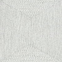 Nuloom Wynn сплетен вътрешен килим на открито, 3 '5', слонова кост